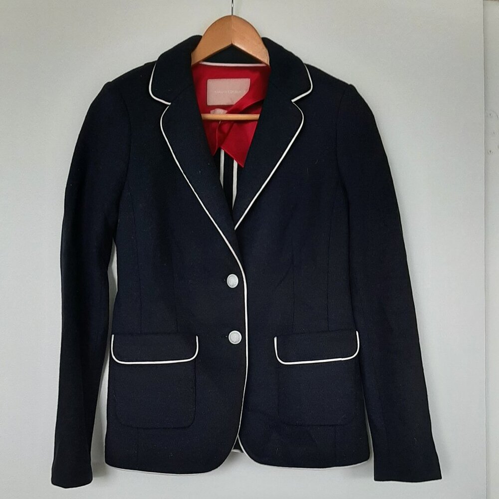 BANANA REPUBLIC - Piped Blazer - Navy - Size 4